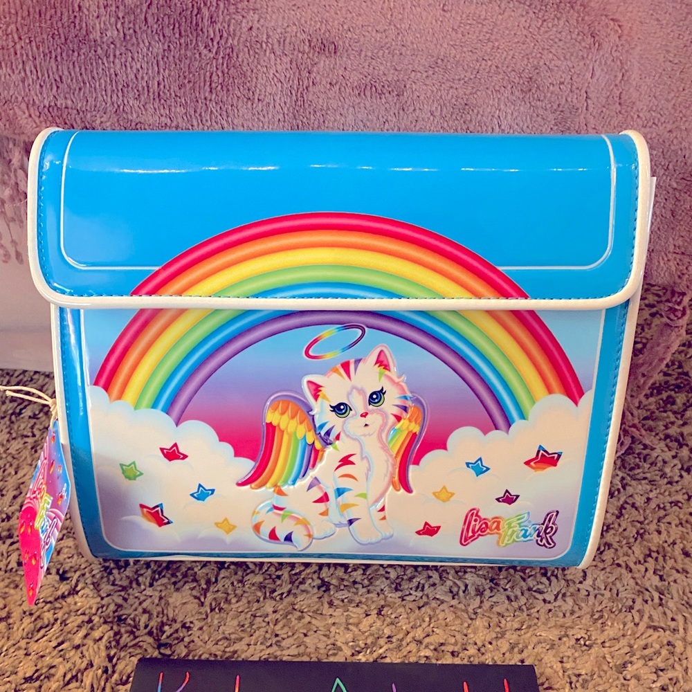BRAND NEW Lisa Frank rainbow kitty loungefly bag